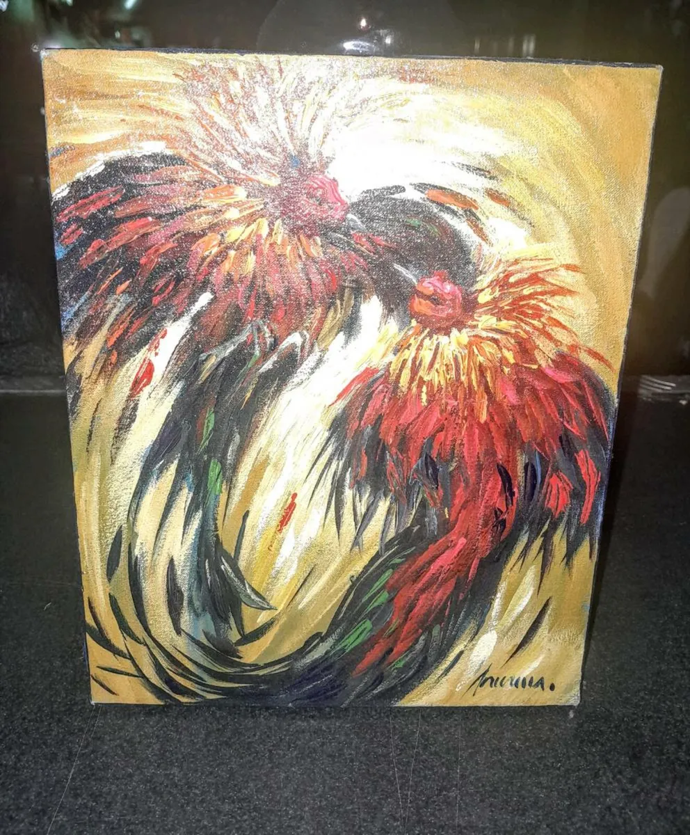 Small abstract oil painting on canvas - Image 2