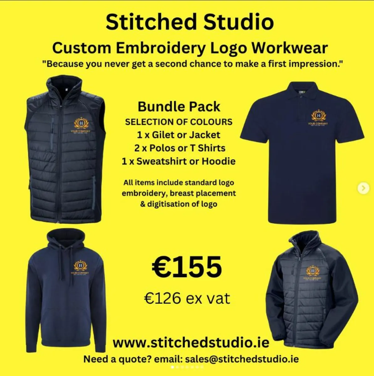 X4 piece Custom embroidery bundle