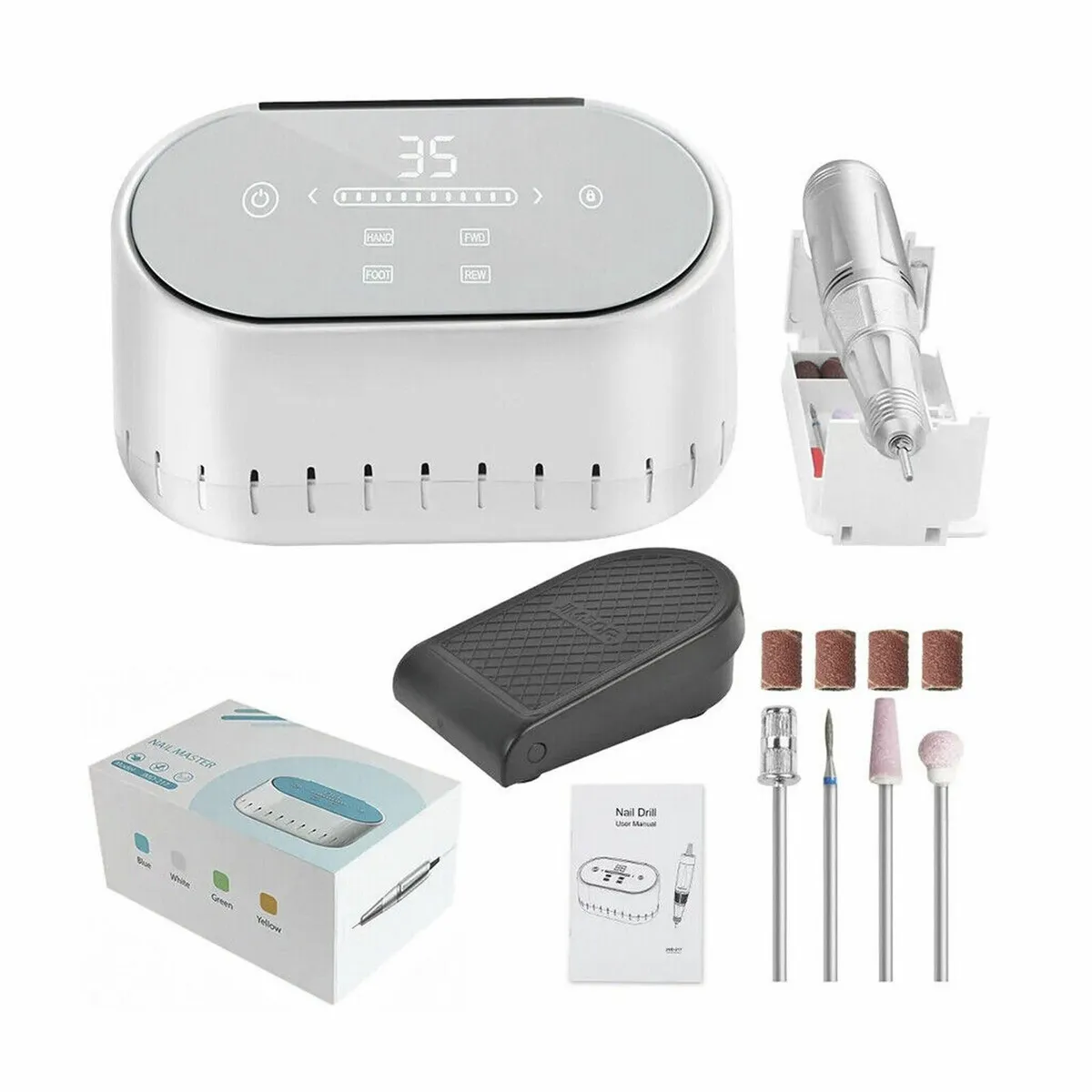 Professional 35000RPM 60W Electric Nail Drill - Image 3