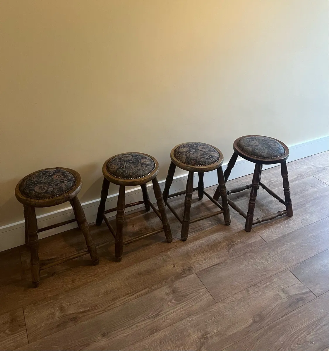 Vintage Pub Stools X4 - Image 1