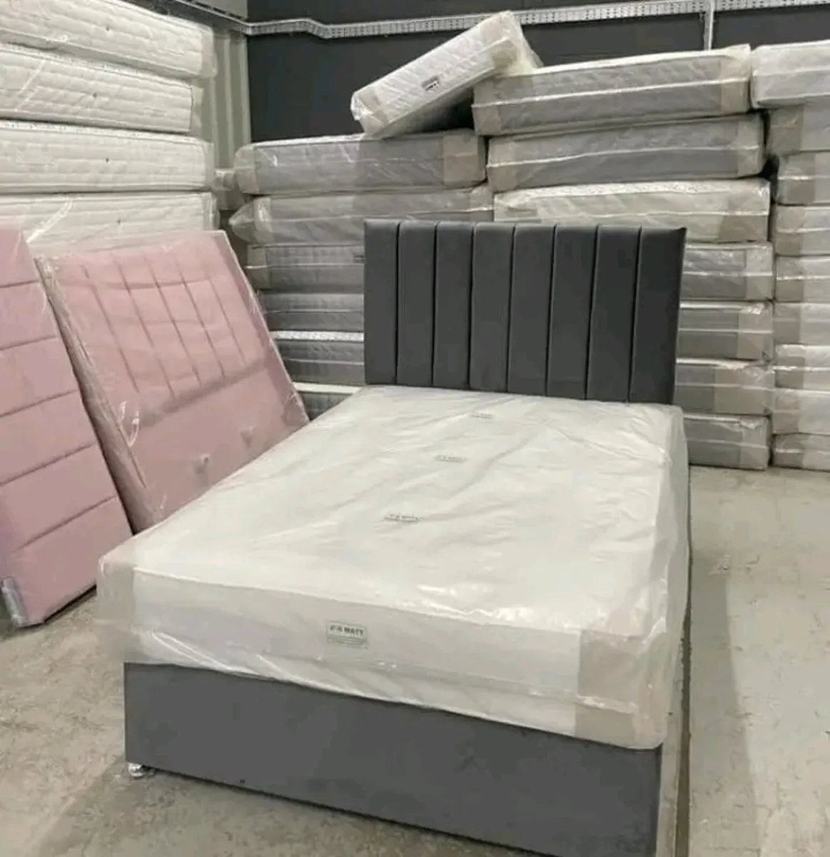 Double/King Size Divan Beds Frame With Mattress - Image 3