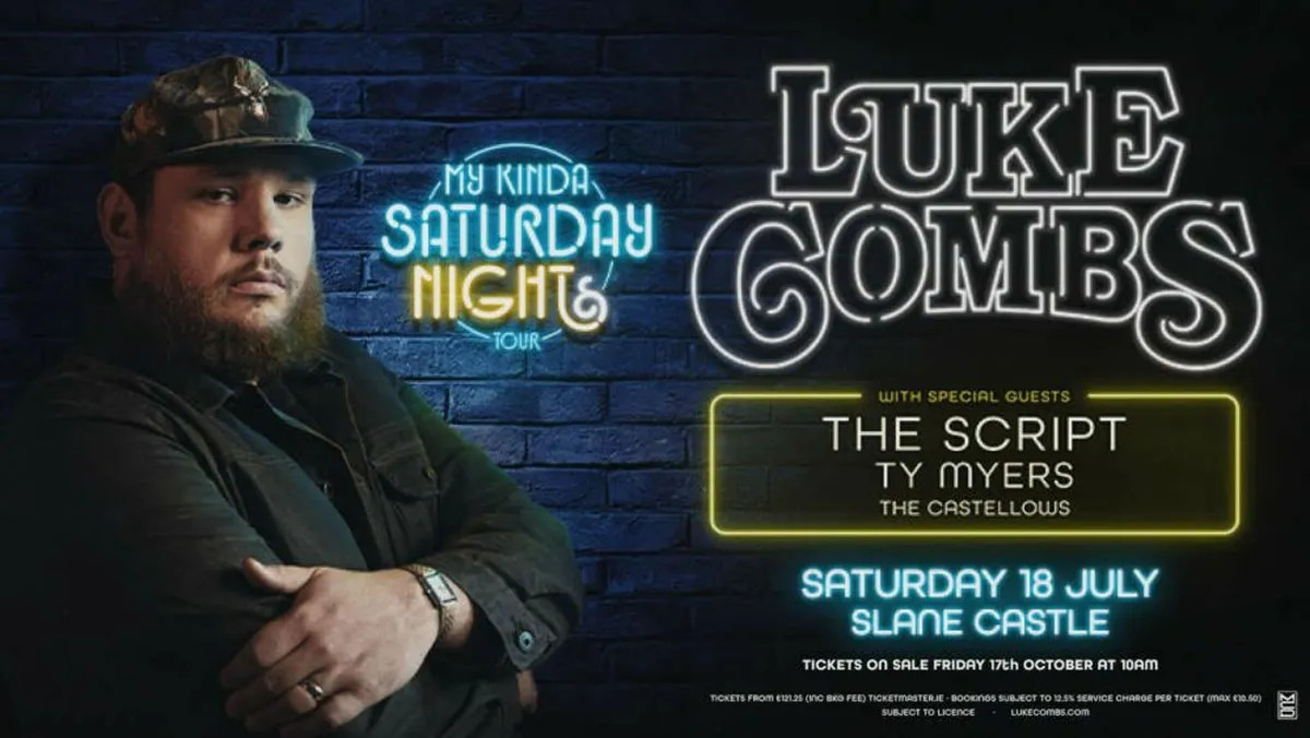 2 Luke Combs Tickets - Saturday Slane - Image 2