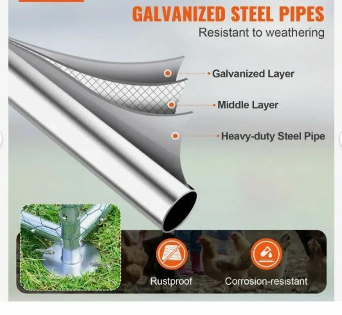 Chicken Coop, 3x1.97x1.99 m Walk-in Large - Image 3