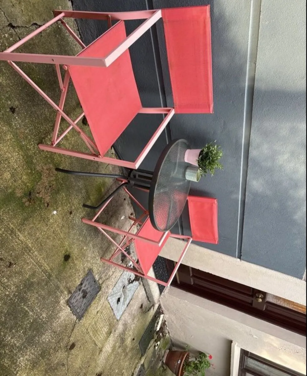 2 x fold up garden chairs - Image 2