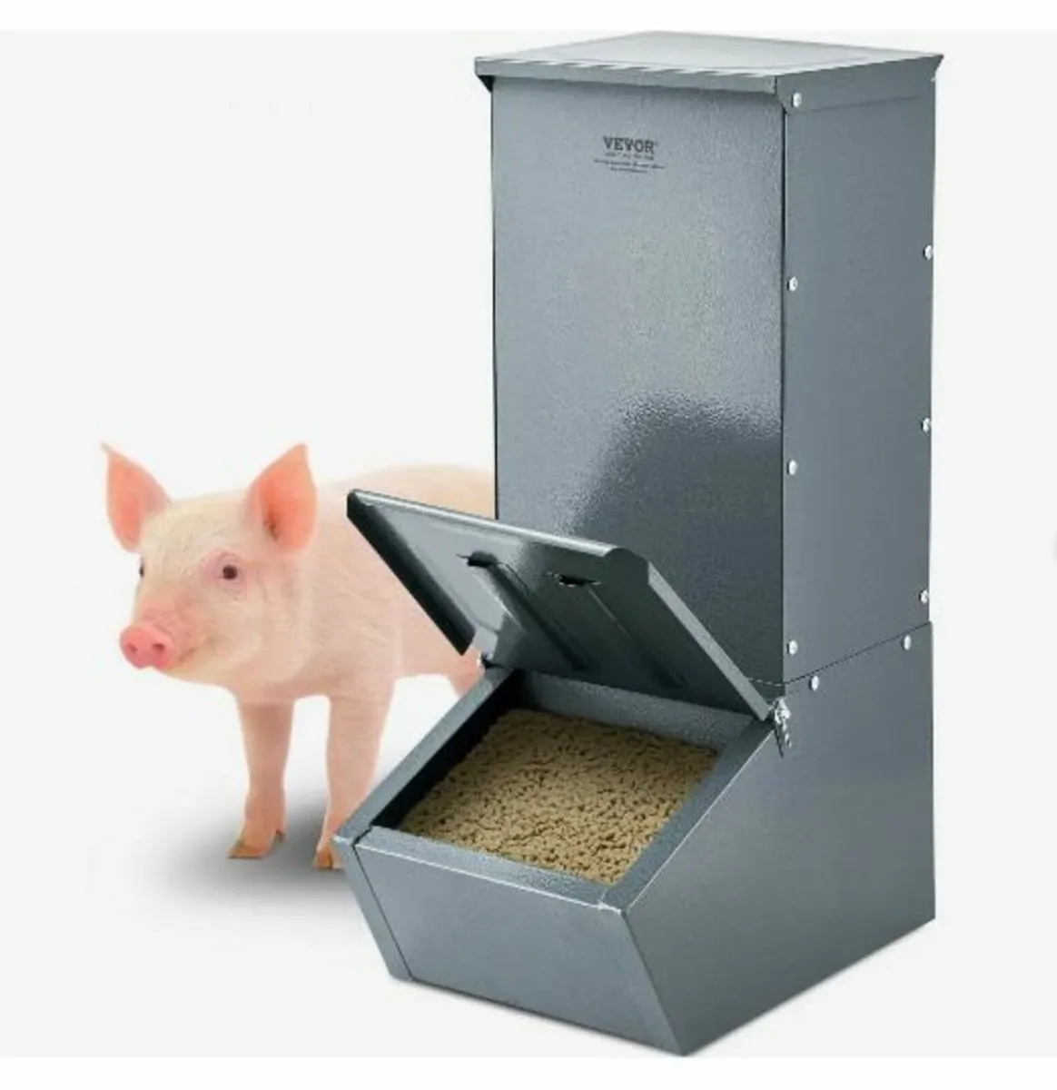 Hog Feeder, 2.2 Bushel Capacity - Image 1