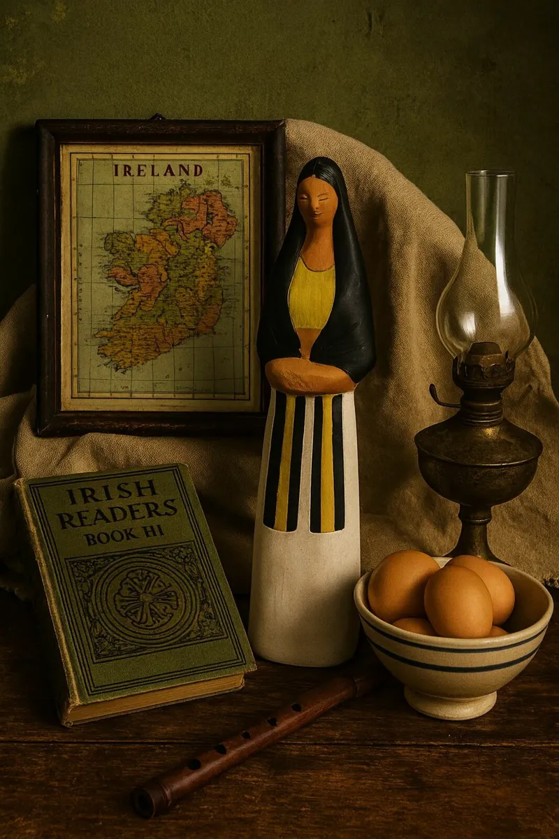 antique vintage POTTERY ART dresser cottage pub - Image 1