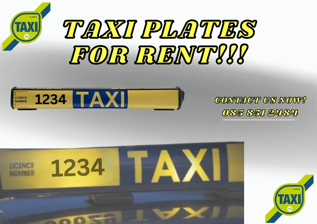 TAXI PLATES FOR RENT!!