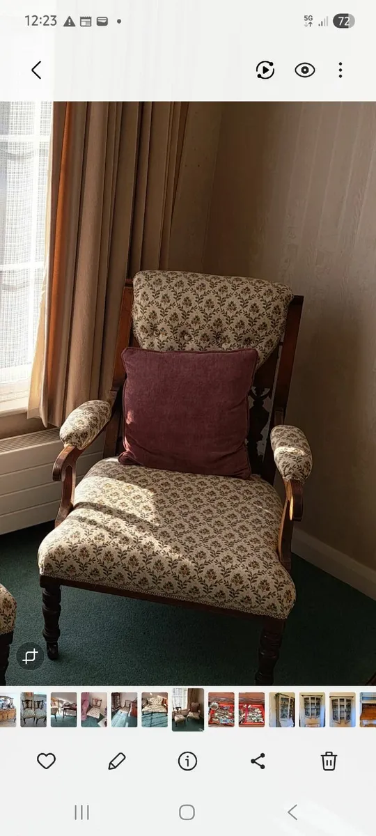 Antique 3 piece living room suite - Image 3