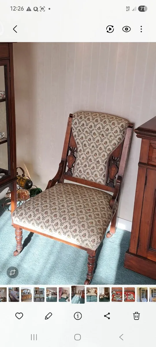 Antique 3 piece living room suite - Image 2