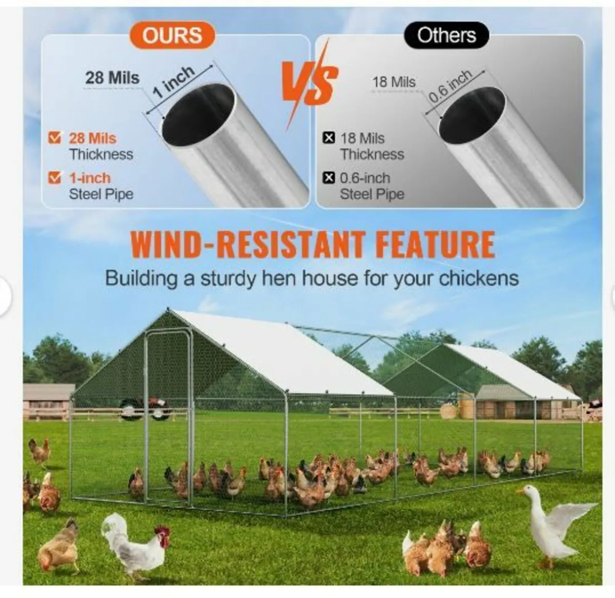 Large Metal Chicken Coop - Image 2