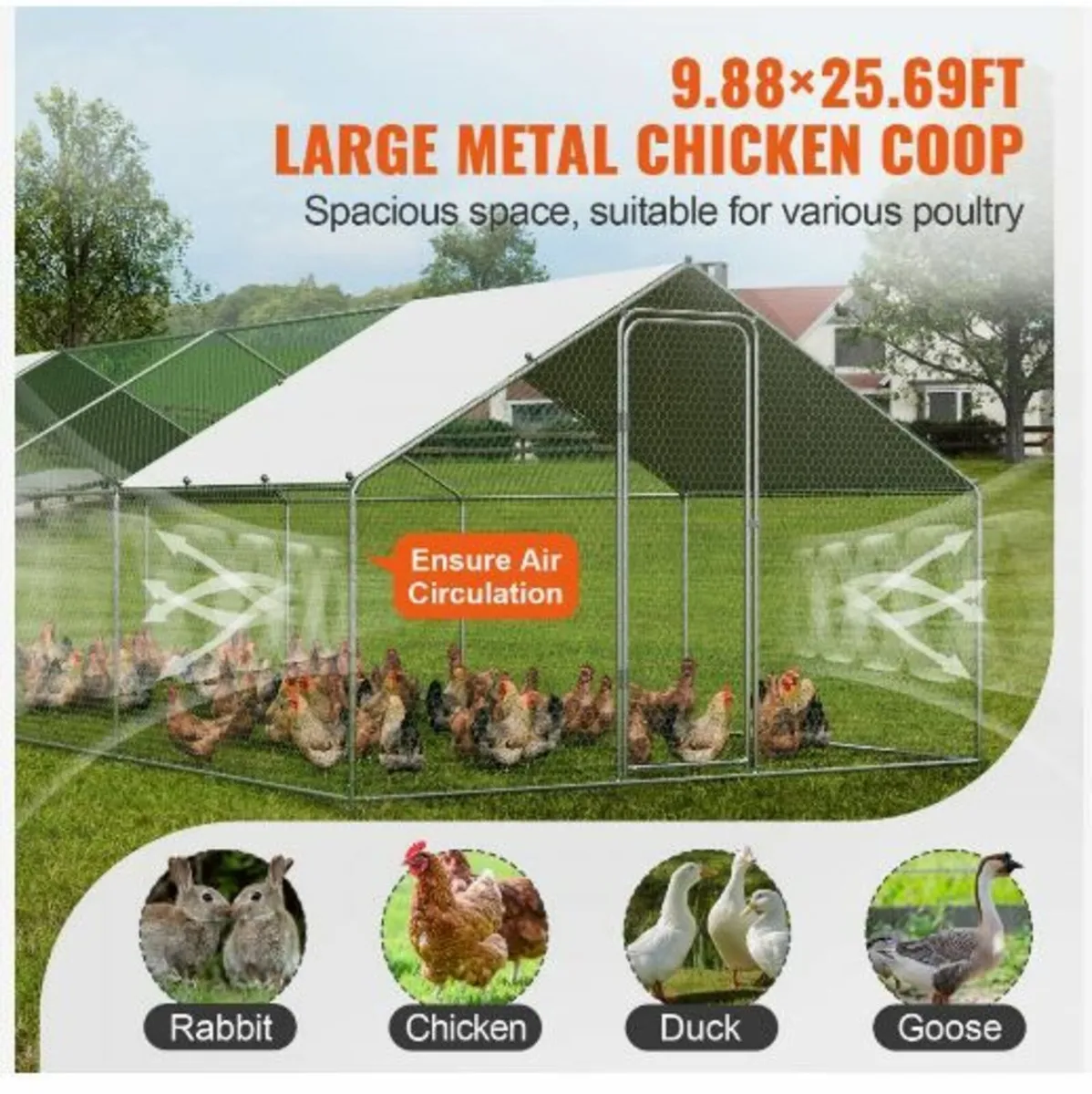 Large Metal Chicken Coop - Image 4
