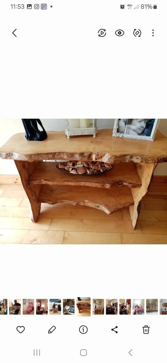 Hand Crafted Oak Table Mirror - Image 2