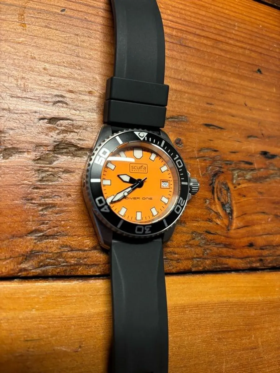 Scurfa Diver One D1-500 Titanium Orange Watch - Image 1