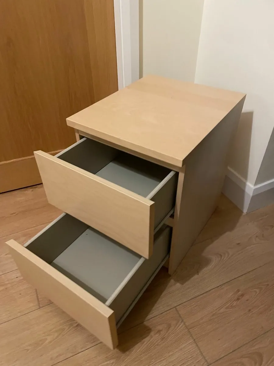 IKEA MALM Chest of drawers/bedside locker - Oak - Image 1