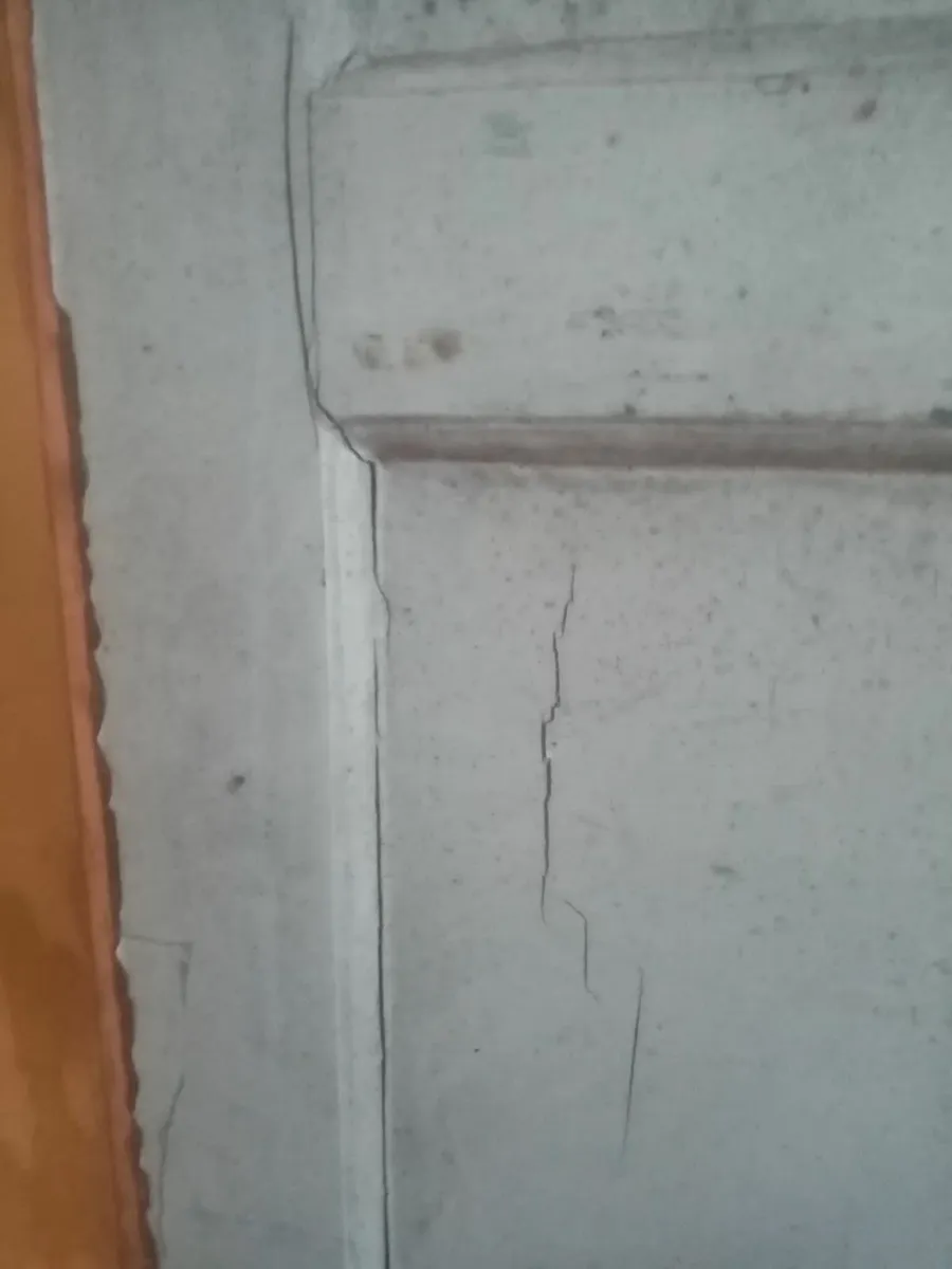 ANTIQUE PINE PAINTED PANELS . HEADBOARD. DOORS X 2 - Image 2