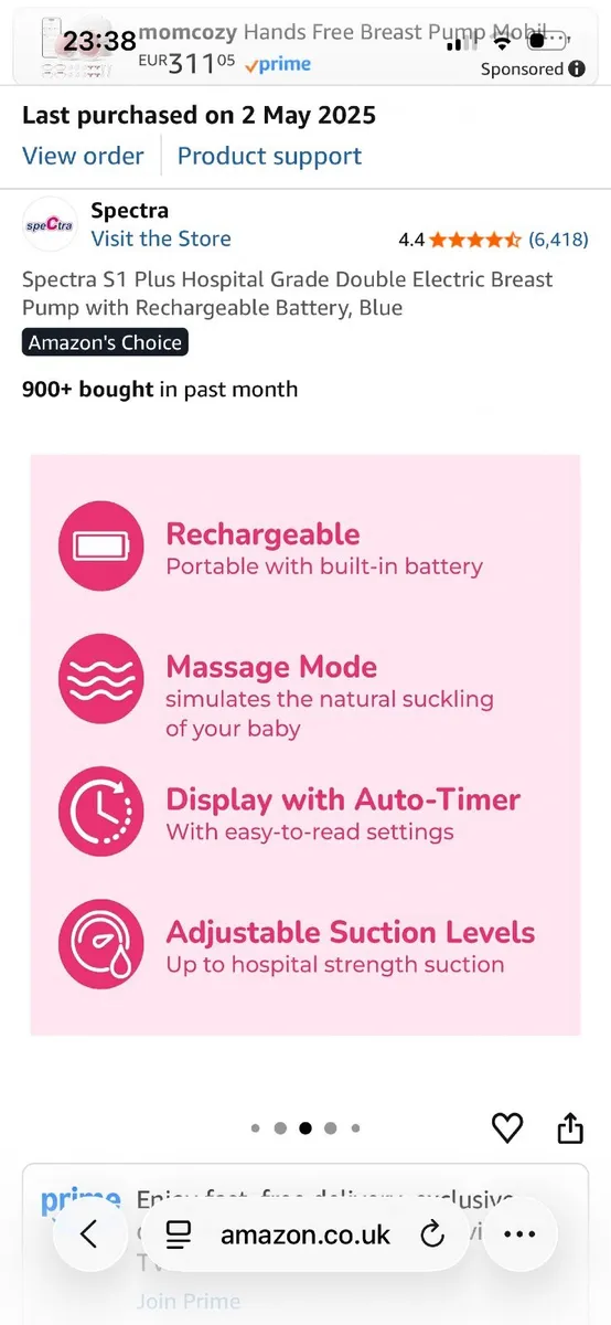 Brand New Spectra S1 Breast Pump - Image 4