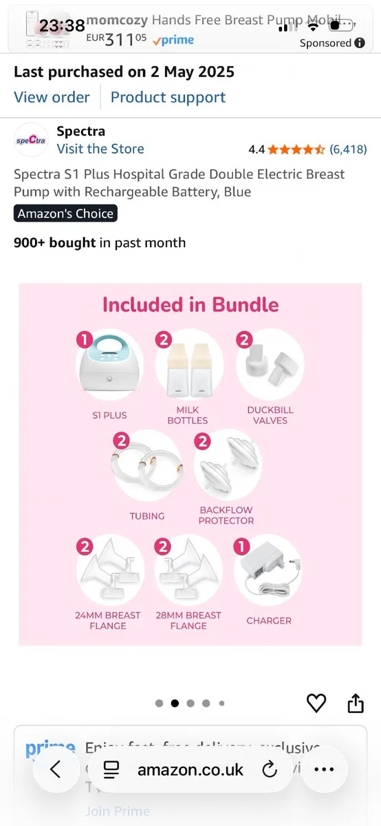 Brand New Spectra S1 Breast Pump - Image 3