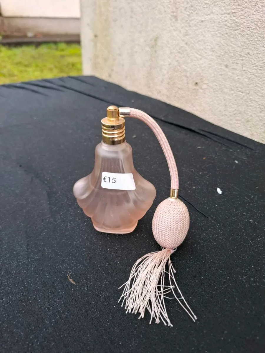 Vintage pink perfume spray