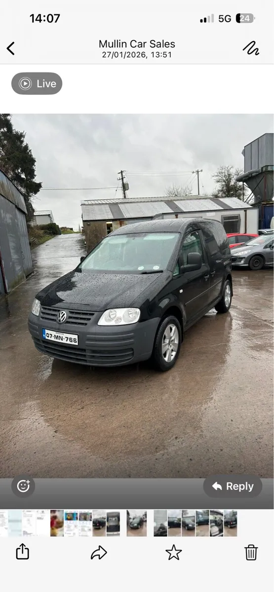 Vw caddy van 1.9tdi  (Doe 09/26 & taxed 03/26) - Image 2