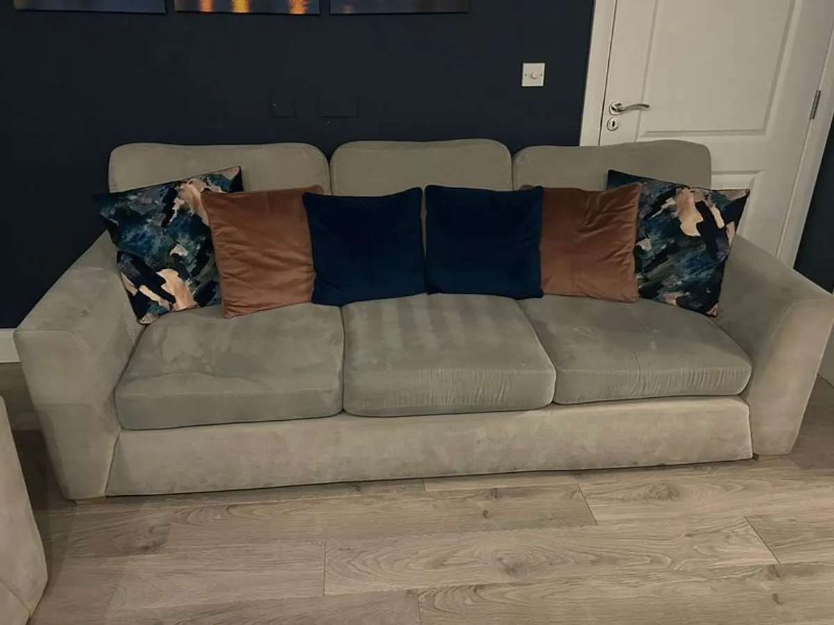 Couch (4 seater), Cuddler and storage footstool - Image 3