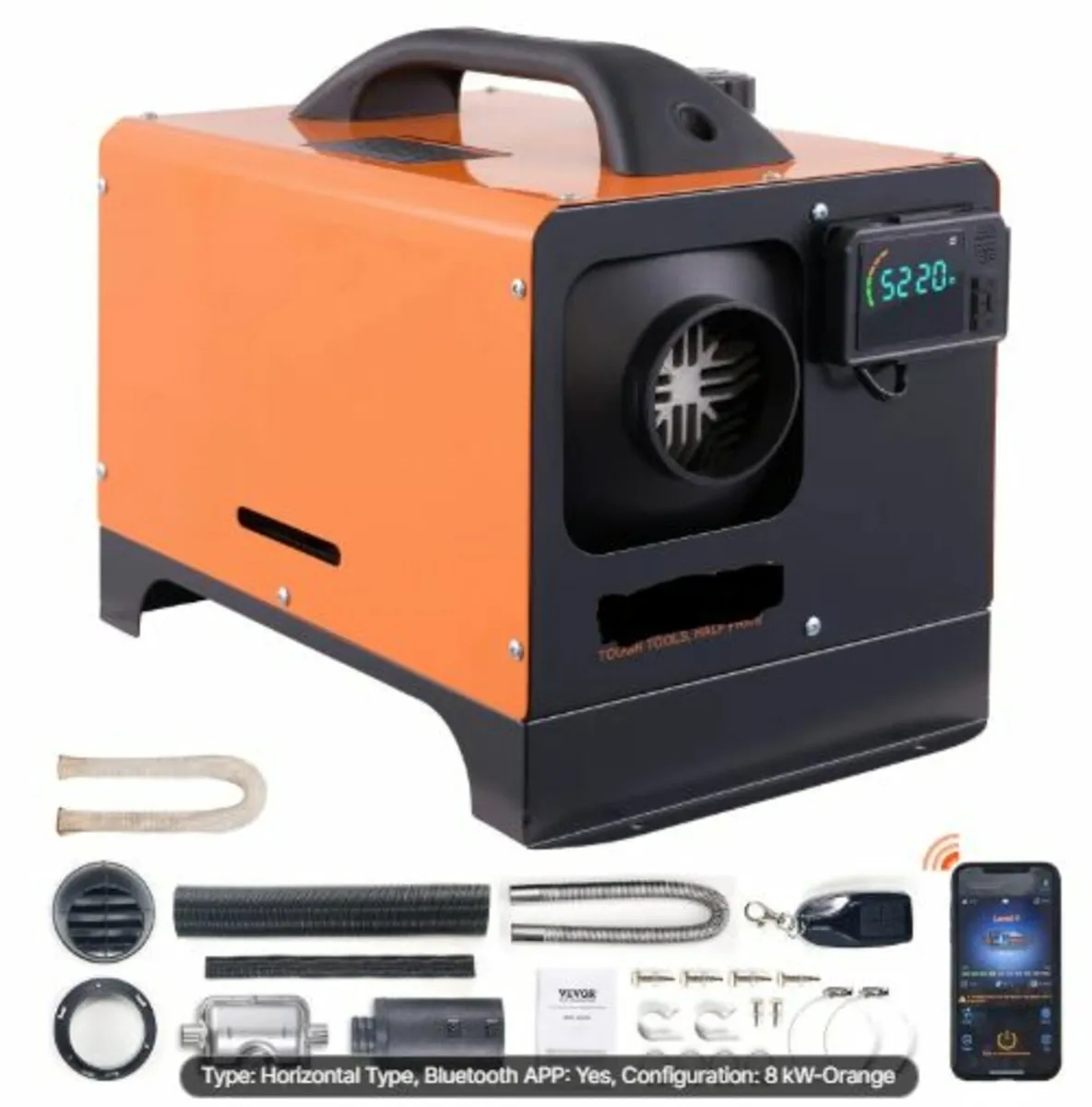 Diesel Air Heater All-in-one 12V 5-8KW Bluetooth - Image 1