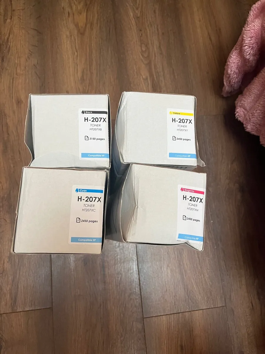 Set of Compatible Hp 207x colour ink Toners - Image 2