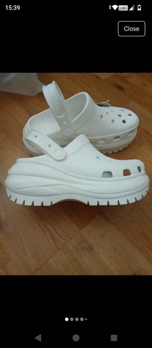 Crocs platform white chunky crocs uk 6 - Image 1