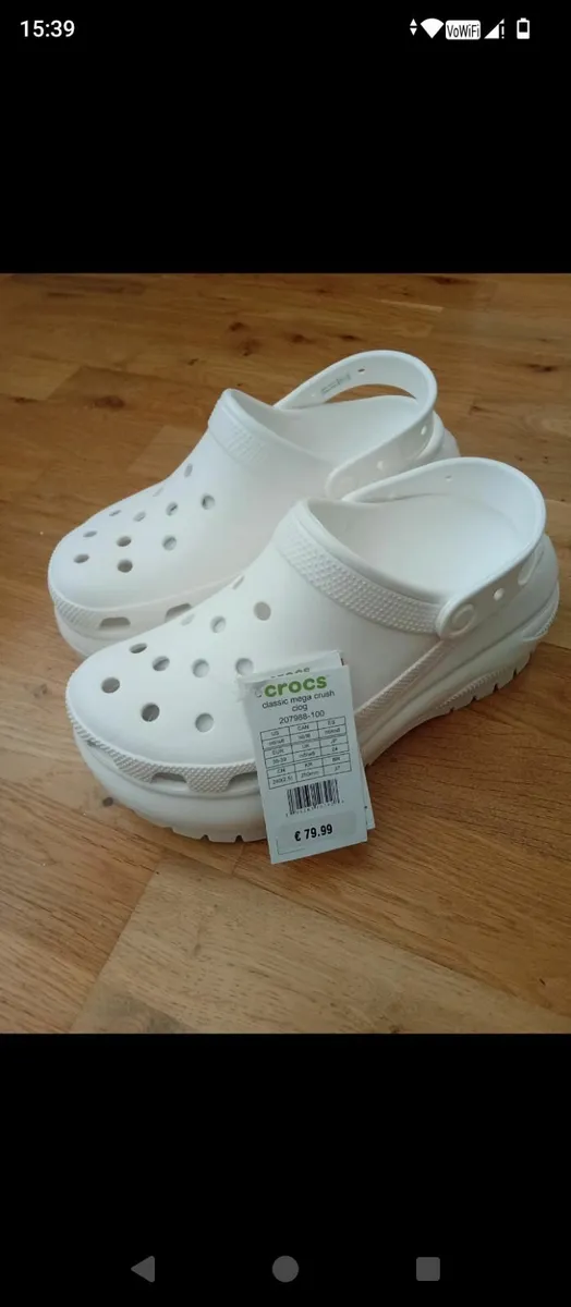 Crocs platform white chunky crocs uk 6 - Image 3