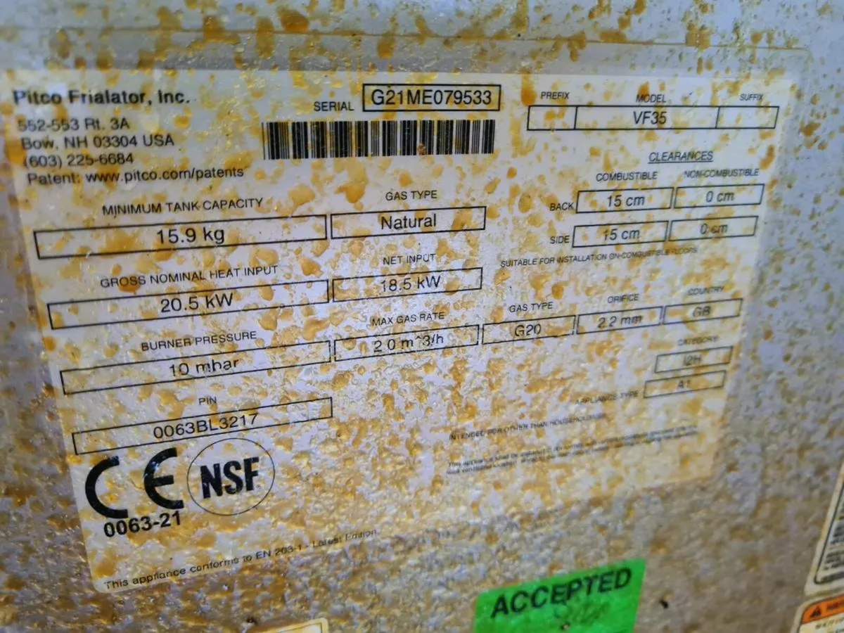 Pitco 3 burner Gas Fryer - Image 4