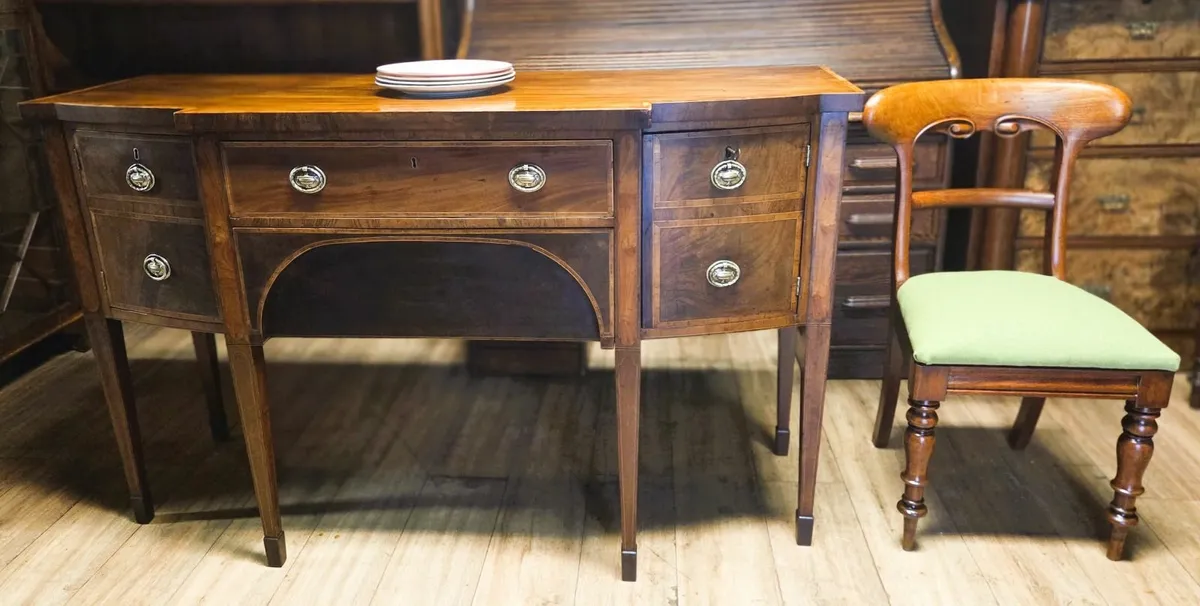 Victorian Bowfront Sideboard- Circa 1860 - Image 4