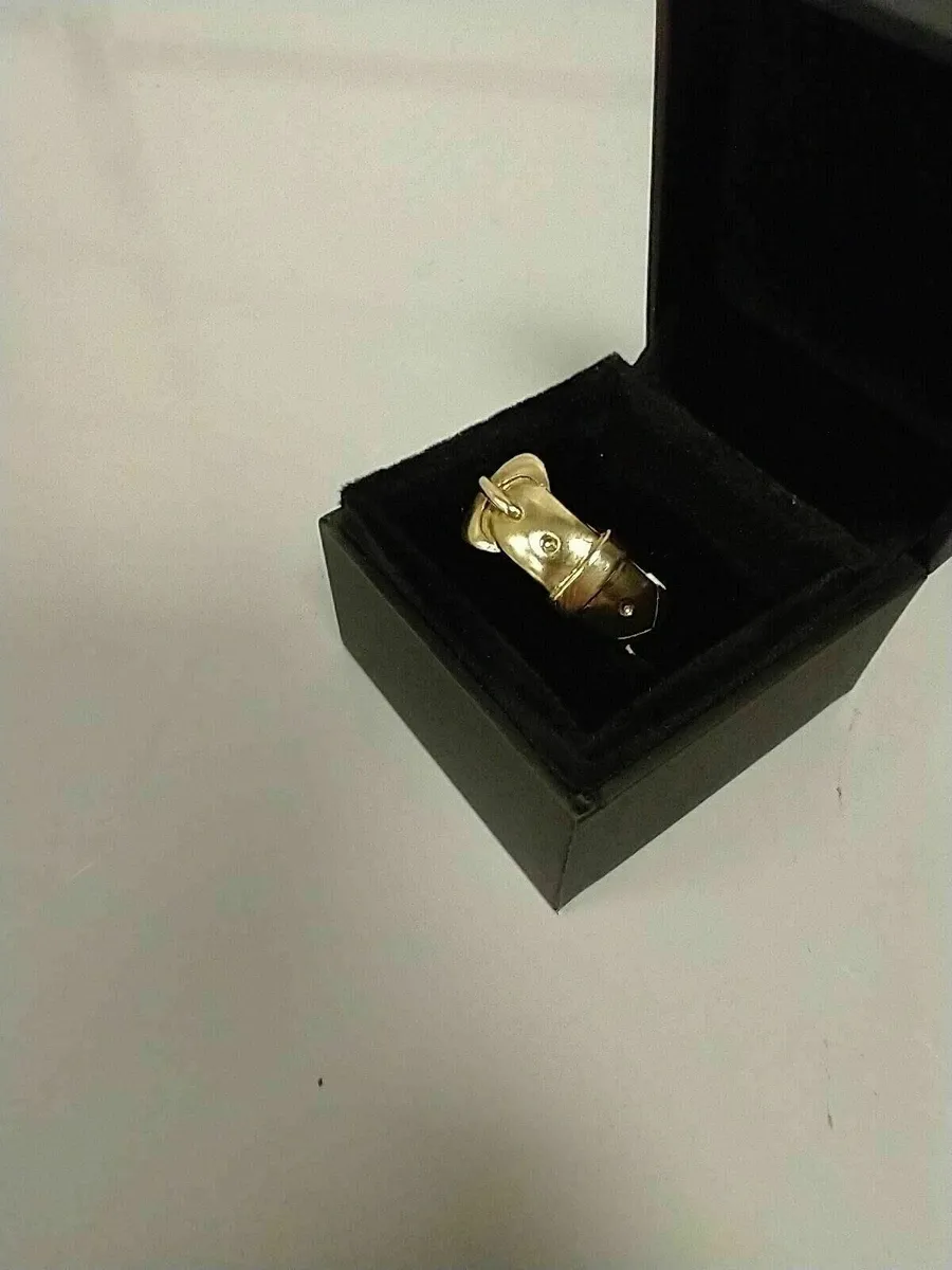 9ct Gold Buckle Ring Mens 9k Jewellery - Image 4
