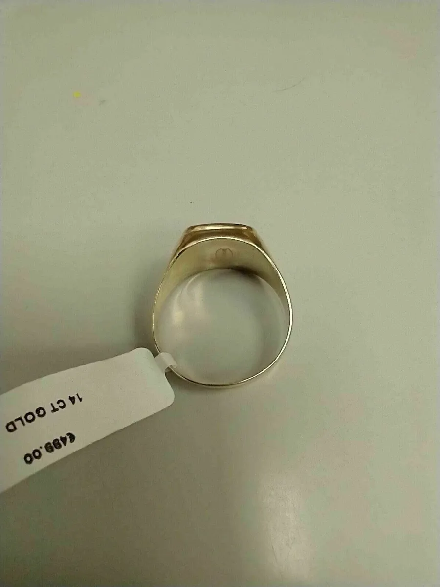 14ct Gold Ring 14k Black Stone - Image 4