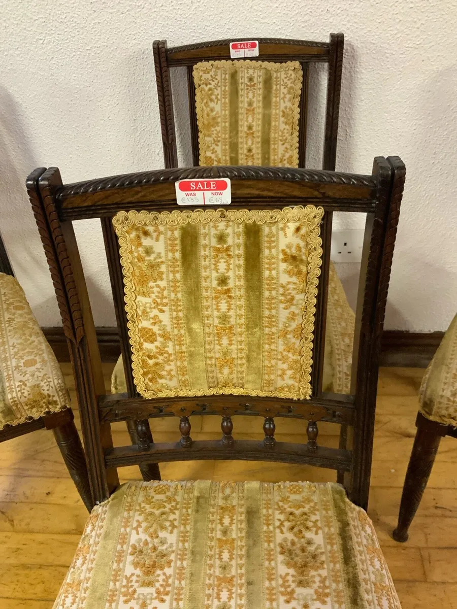 Set of four rosewood carved occasional chairs - Image 2