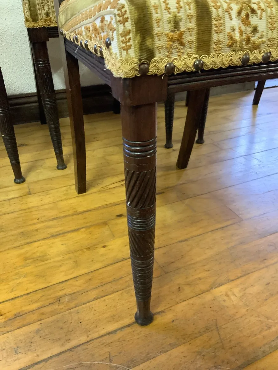Set of four rosewood carved occasional chairs - Image 3