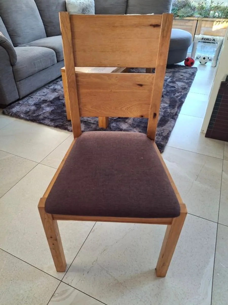 Oak Dining Chairs x5 - Image 3