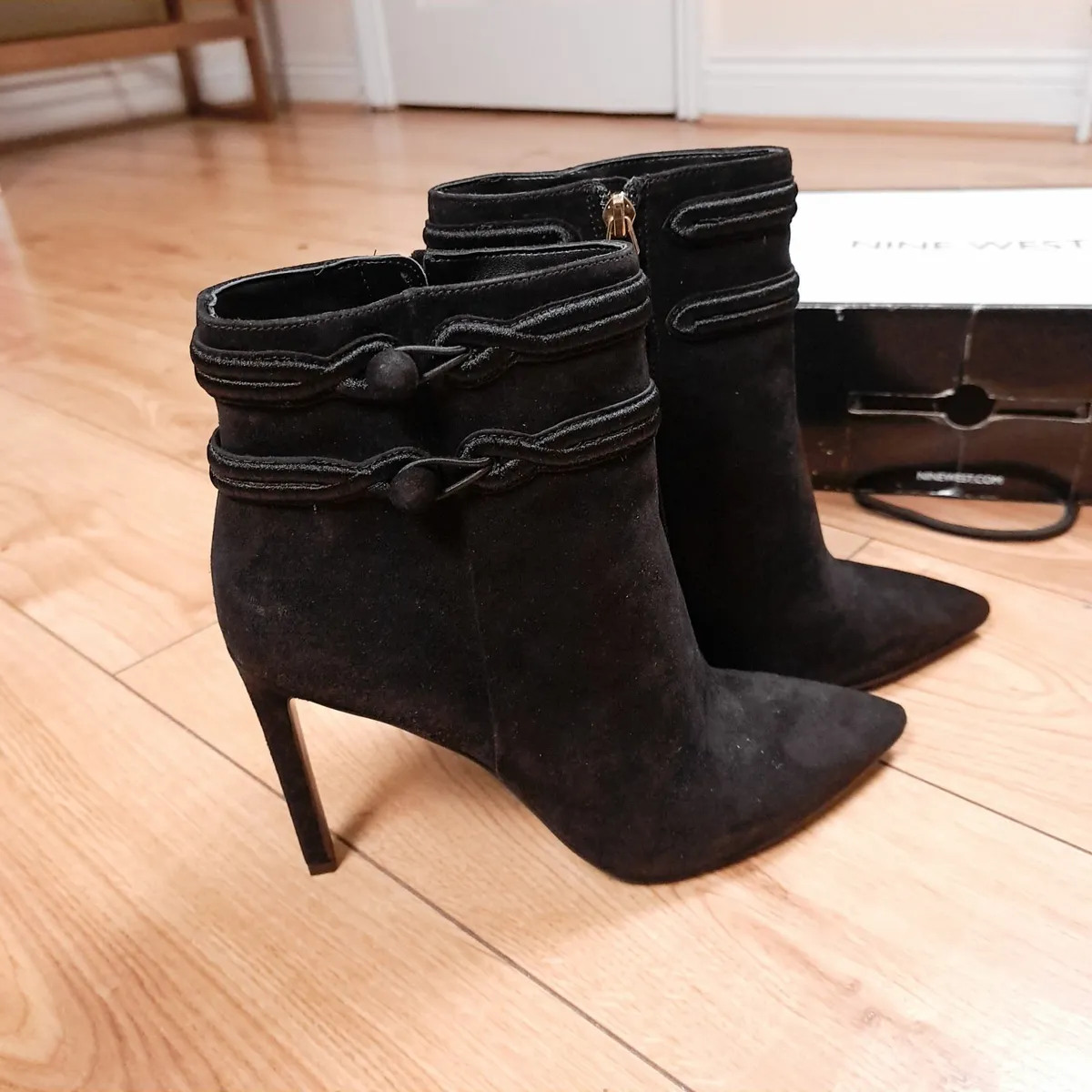 Nine West Black Suede Ankle Boots 5.5UK/38.5EU - Image 2