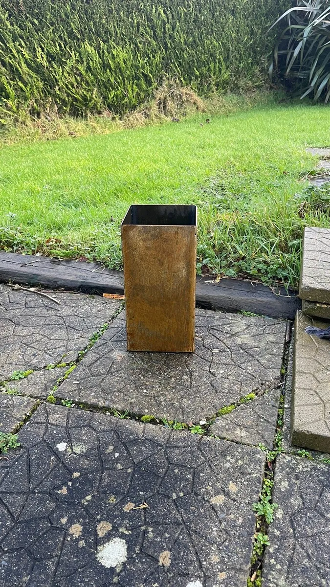 Rustic Patina Effect Steel Plant Pot - Image 2