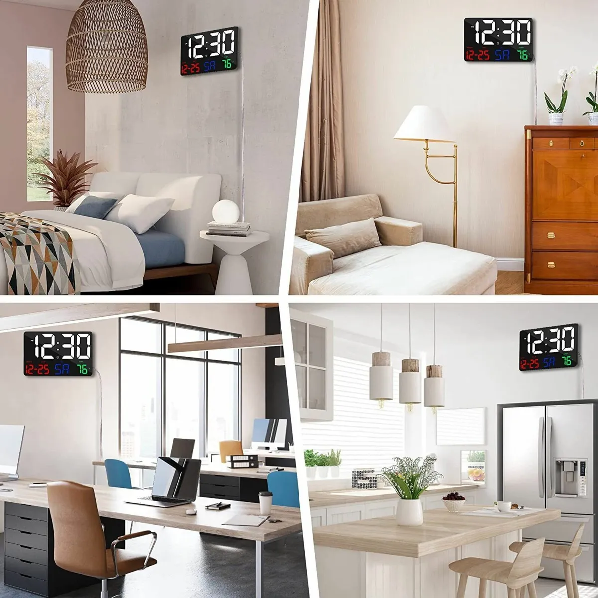 Digital Large LED Clock with Calendar & Alarm - Image 2