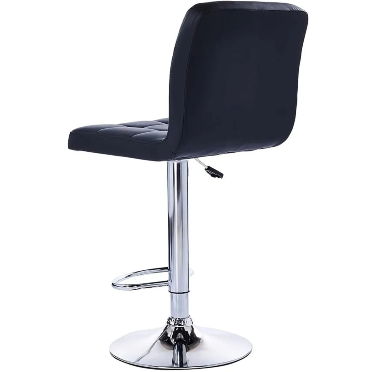 Black PU Leather Kitchen Bar Stool Adjustable NEW - Image 2