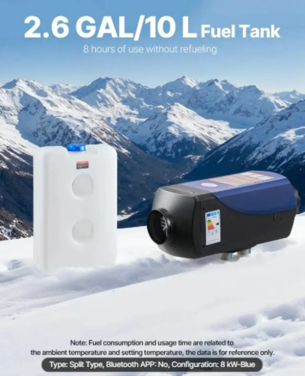 Diesel Heater, 12-24V 5-8KW Portable Diesel Air - Image 2