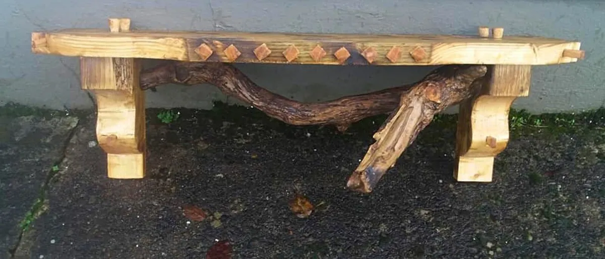 Rustic Driftwood Stove Mantle / Floating Shelf - Image 2