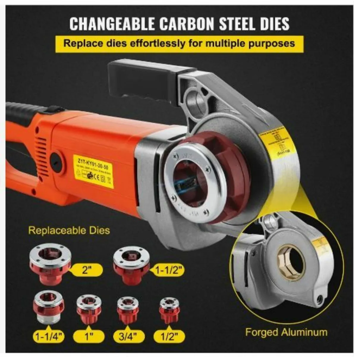 Electric Pipe Threader, 2300W Pipe - Image 4