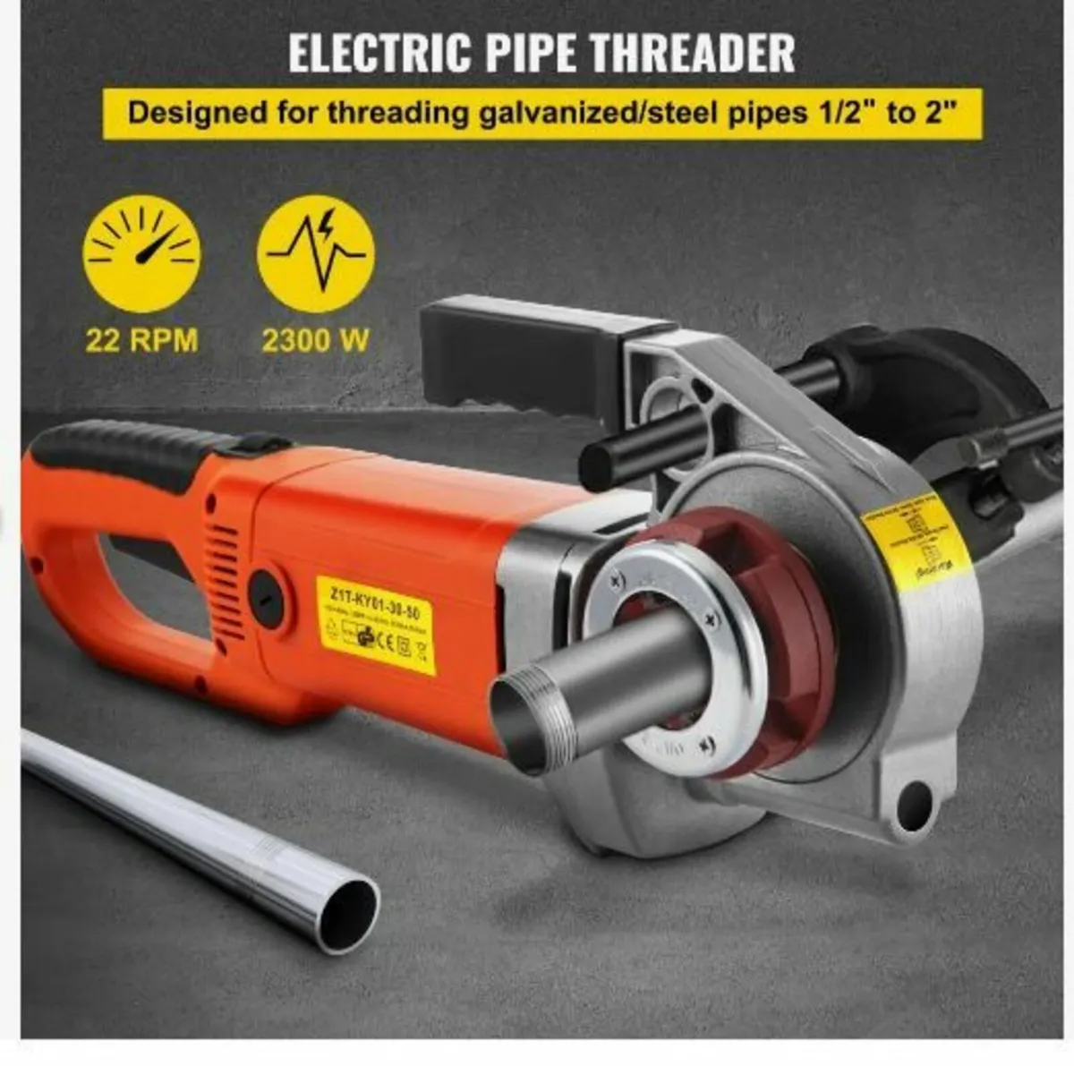 Electric Pipe Threader, 2300W Pipe - Image 2