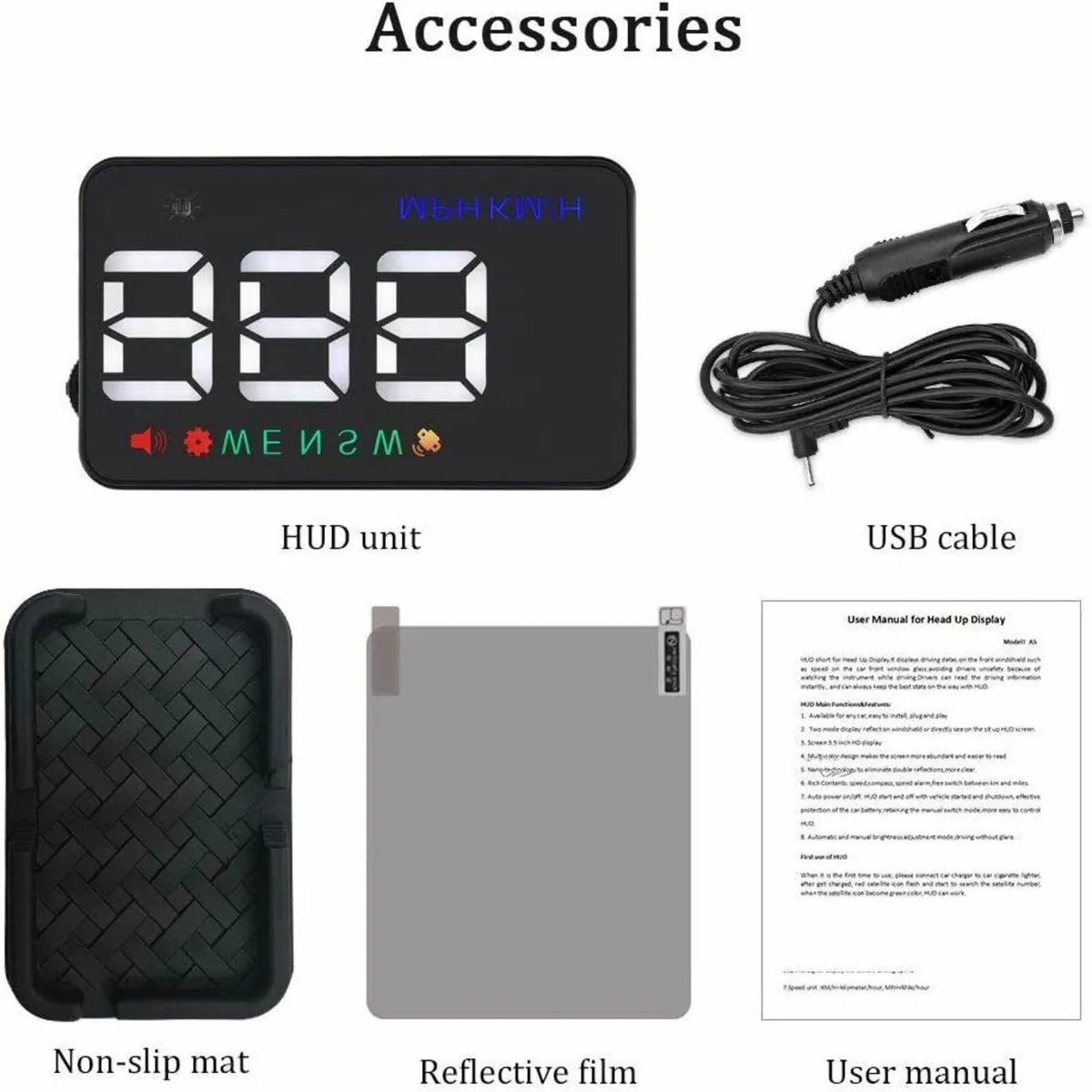 GPS Speedometer Display Large Font HUD - Image 3