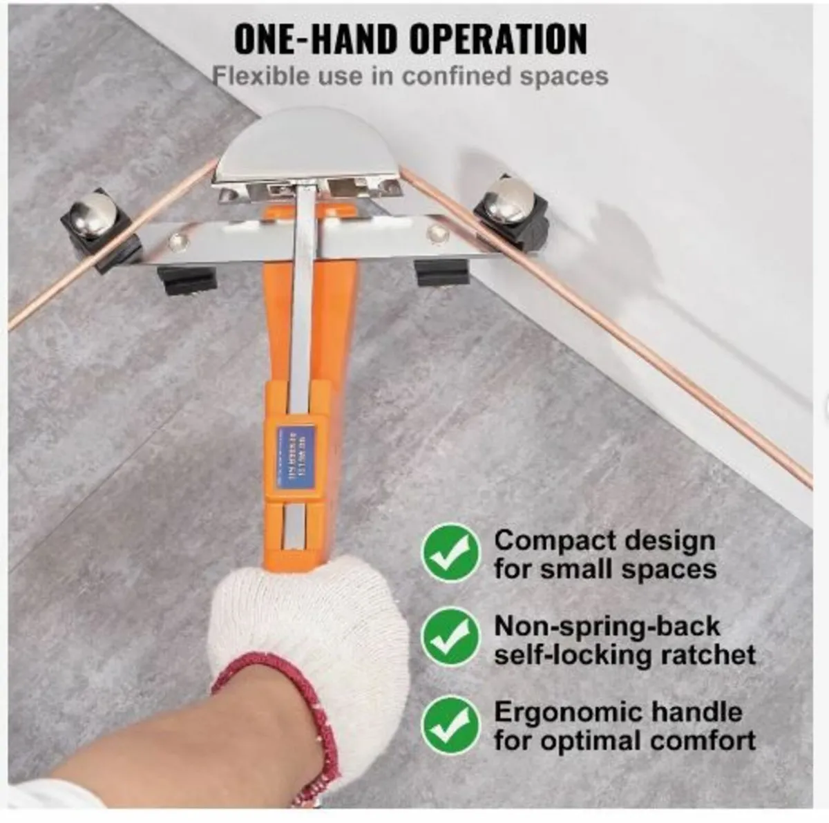 Pipe Tube Bender, 6.4mm-22.2mm Ratcheting - Image 4