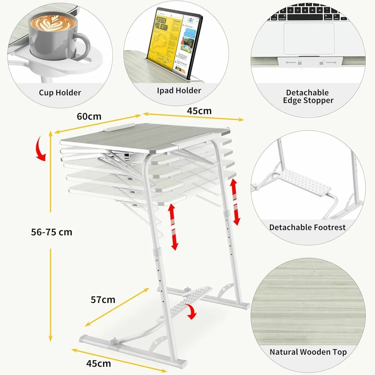 Folding Laptop Table for Sofa - Sturdy Portable - Image 2