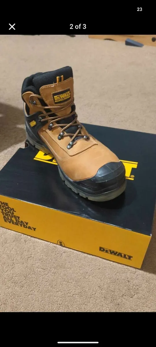 DEWALT PHOENIX TAN WATERPROOF STEEL TOE CAP BOOTS - Image 2