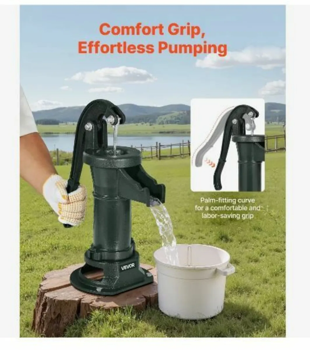 Well Hand Pitcher Pump, 25 ft Maximum Lift - Image 4
