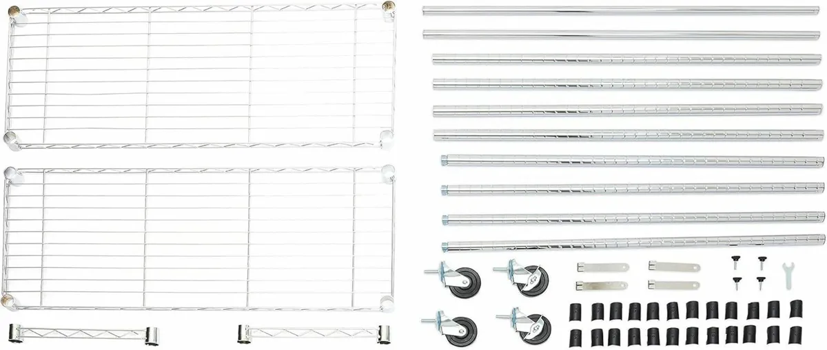 Double Rod Garment Rack / Clothes Rail with - Image 4