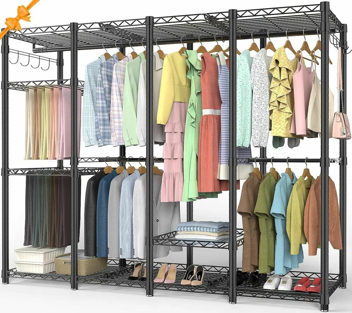 Clothes Rail Heavy Duty Open Wardrobe for Hanging - Image 1